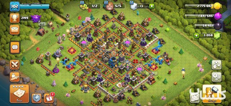 اکانت کلش اف کلنز تان هال 12 لول 103 (کد 32287)