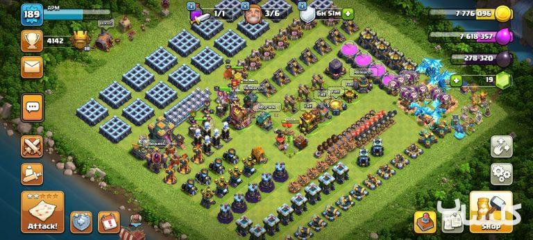 اکانت کلش اف کلنز تان هال 14 لول 189 (کد 42971)