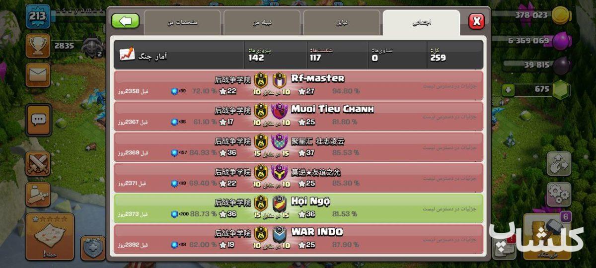 قبیله کلش اف کلنز لول 11 (کد 47861)