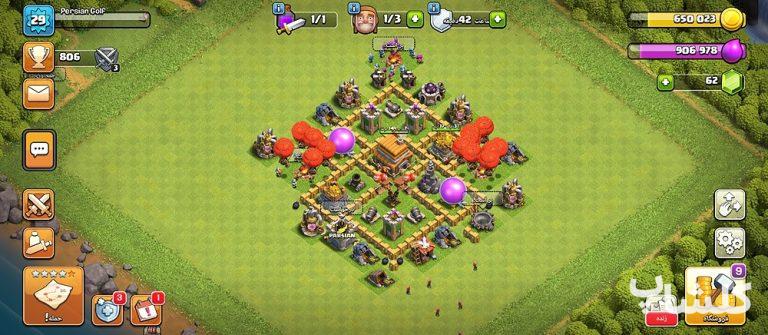 اکانت کلش اف کلنز تان هال 5 لول 29 (کد 61873)