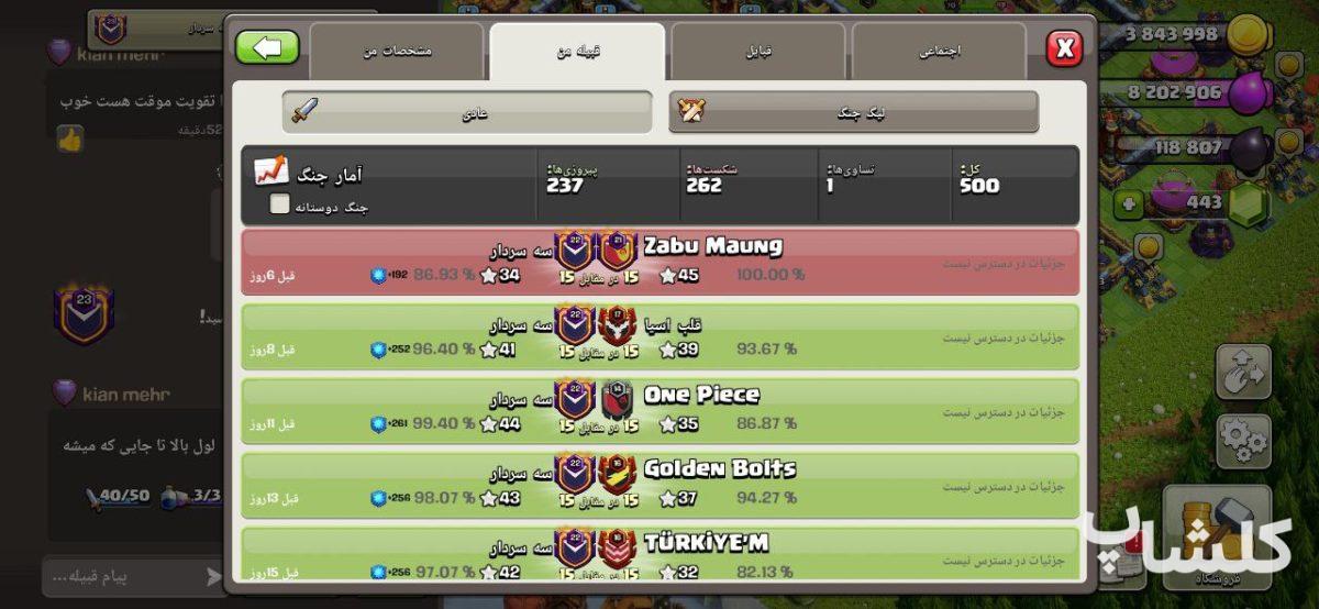 قبیله کلش اف کلنز لول 23 (کد 60737)