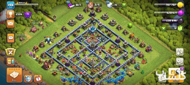 اکانت کلش اف کلنز تان هال 13 لول 148 (کد 77841)