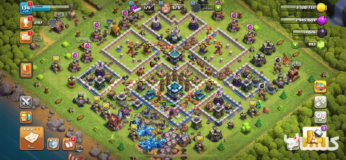 اکانت کلش اف کلنز تان هال 13 لول 134 (کد 90741)