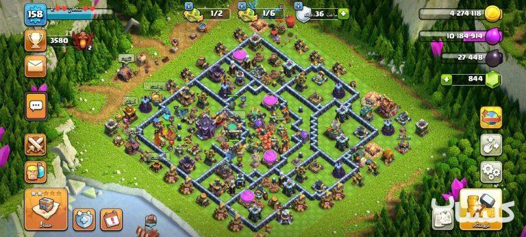 اکانت کلش اف کلنز تان هال 15 لول 159 (کد 96246)