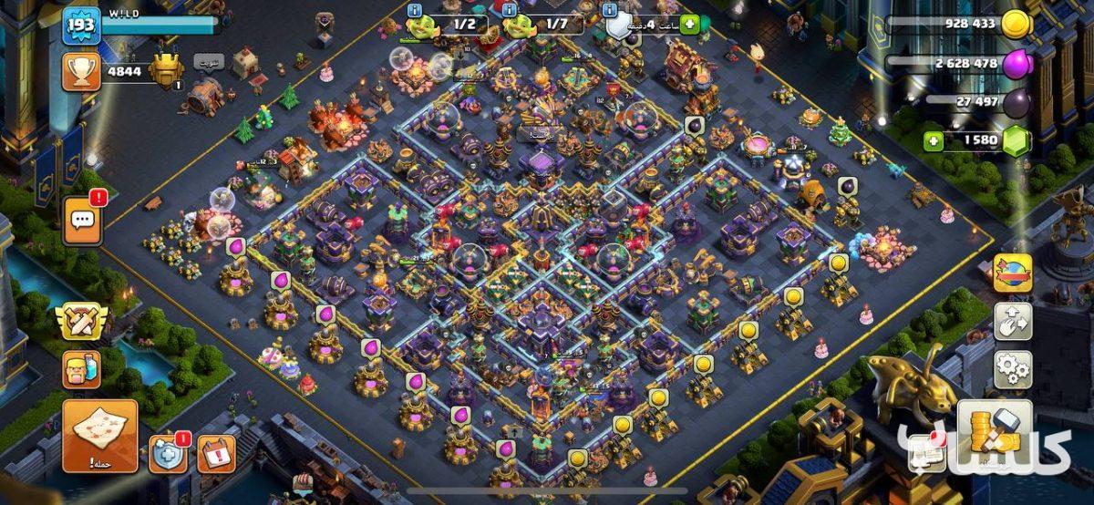 اکانت کلش اف کلنز تان هال 15 لول 194 (کد 130279)