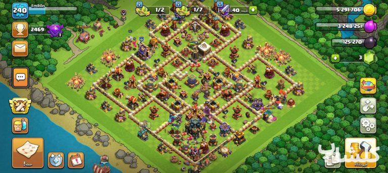 اکانت کلش اف کلنز تان هال 17 لول 240 (کد 132894)