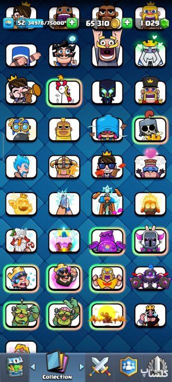 اکانت کلش رویال لول 52 (کد 161012)