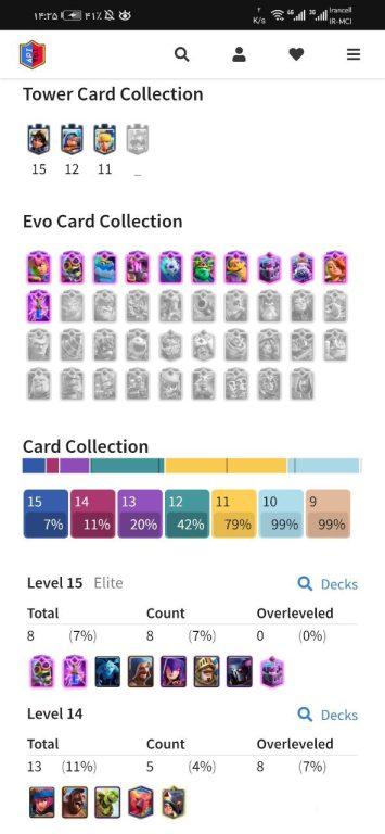 اکانت کلش رویال لول 54 (کد 166392)