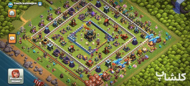 اکانت کلش اف کلنز تان هال 17 لول 199 (کد 171537)