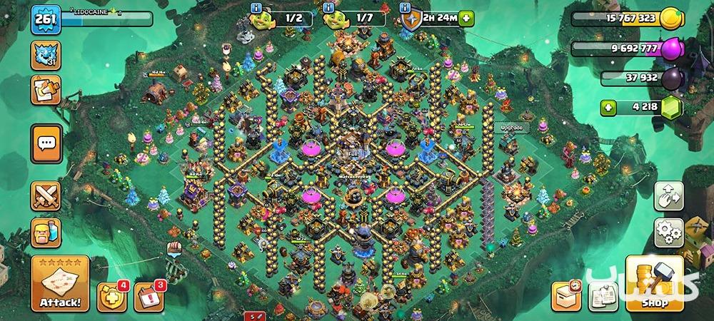 اکانت کلش اف کلنز تان هال 18 لول 262 (کد 167428)