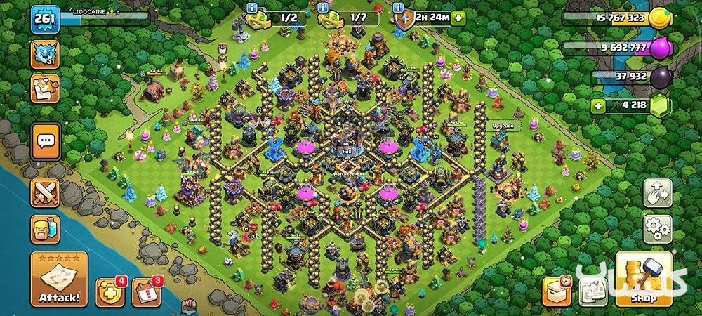 اکانت کلش اف کلنز تان هال 18 لول 262 (کد 167428)