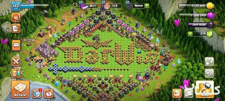 اکانت کلش رویال لول 54 (کد 179750)