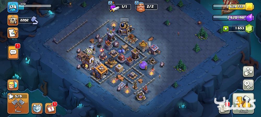 اکانت کلش اف کلنز تان هال 13 لول 174 (کد 185168)