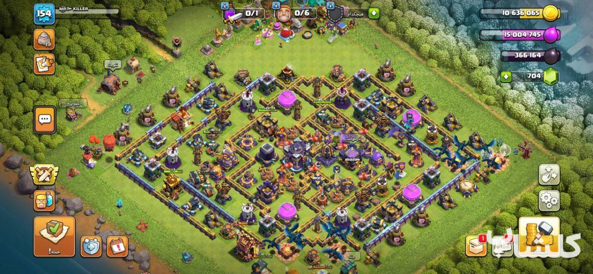 اکانت کلش اف کلنز تان هال 15 لول 154 (کد 172366)