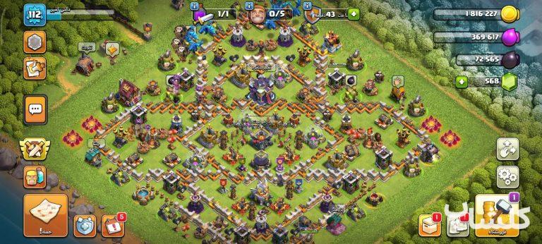 اکانت کلش اف کلنز تان هال 15 لول 112 (کد 175686)