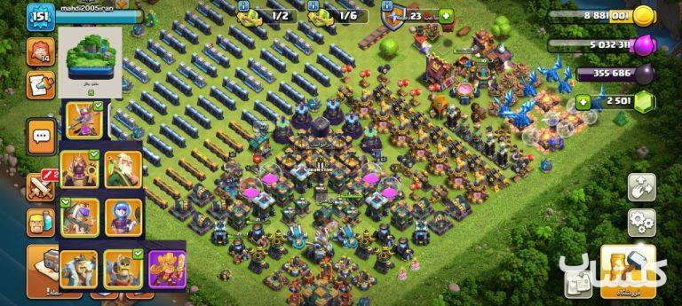 اکانت کلش اف کلنز تان هال 14 لول 152 (کد 176017)