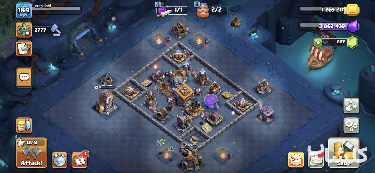 اکانت کلش اف کلنز تان هال 15 لول 189 (کد 177159)