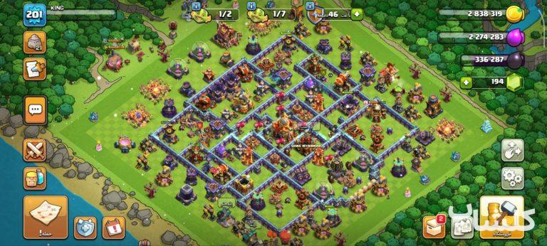 اکانت کلش اف کلنز تان هال 16 لول 201 (کد 177329)