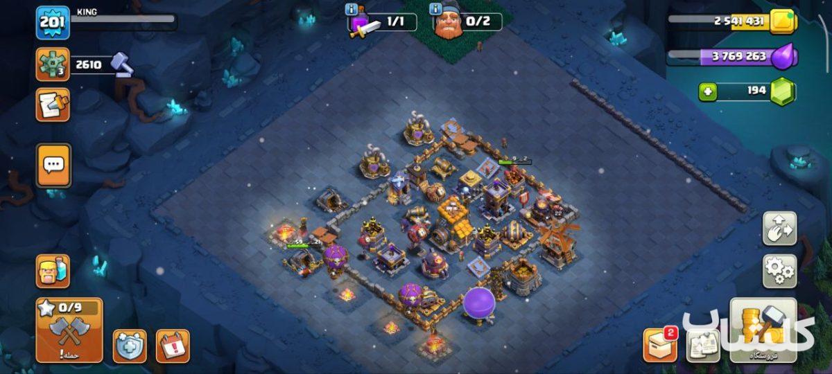 اکانت کلش اف کلنز تان هال 16 لول 201 (کد 177329)