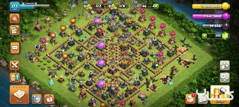 اکانت کلش اف کلنز تان هال 14 لول 177 (کد 177375)