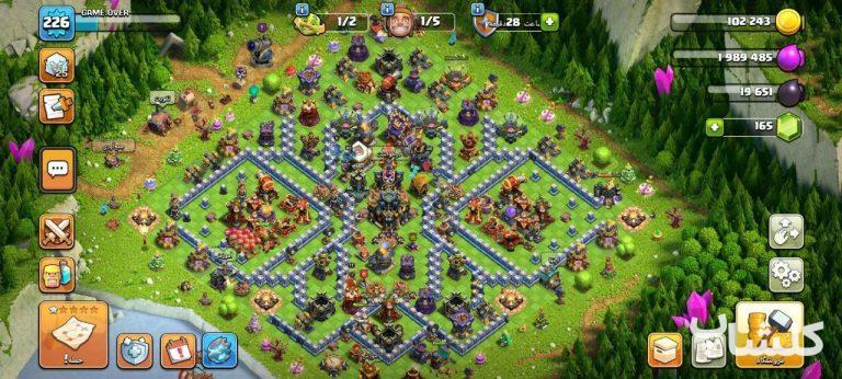 اکانت کلش اف کلنز تان هال 17 لول 227 (کد 177529)