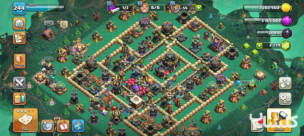 اکانت کلش اف کلنز تان هال 17 لول 244 (کد 171763)