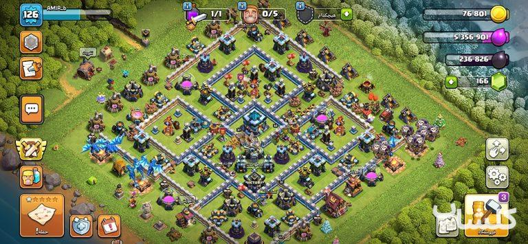 اکانت کلش اف کلنز تان هال 13 لول 126 (کد 174336)