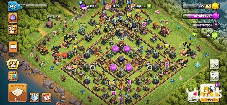 اکانت کلش اف کلنز تان هال 14 لول 147 (کد 174134)