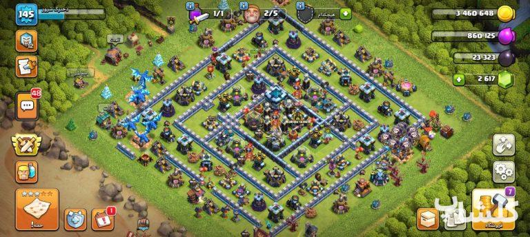 اکانت کلش اف کلنز تان هال 13 لول 145 (کد 186322)