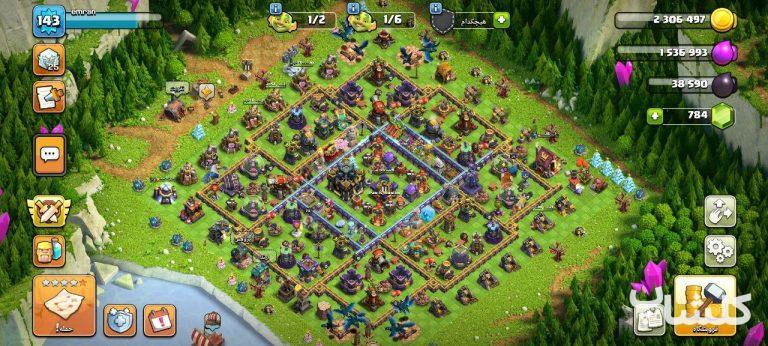 اکانت کلش اف کلنز تان هال 17 لول 143 (کد 187162)