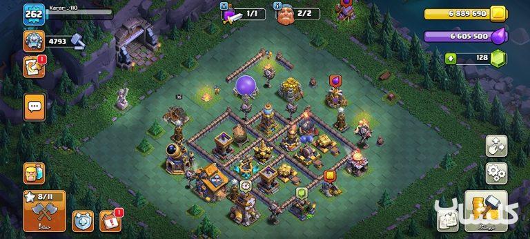 اکانت کلش اف کلنز تان هال 17 لول 262 (کد 193193)