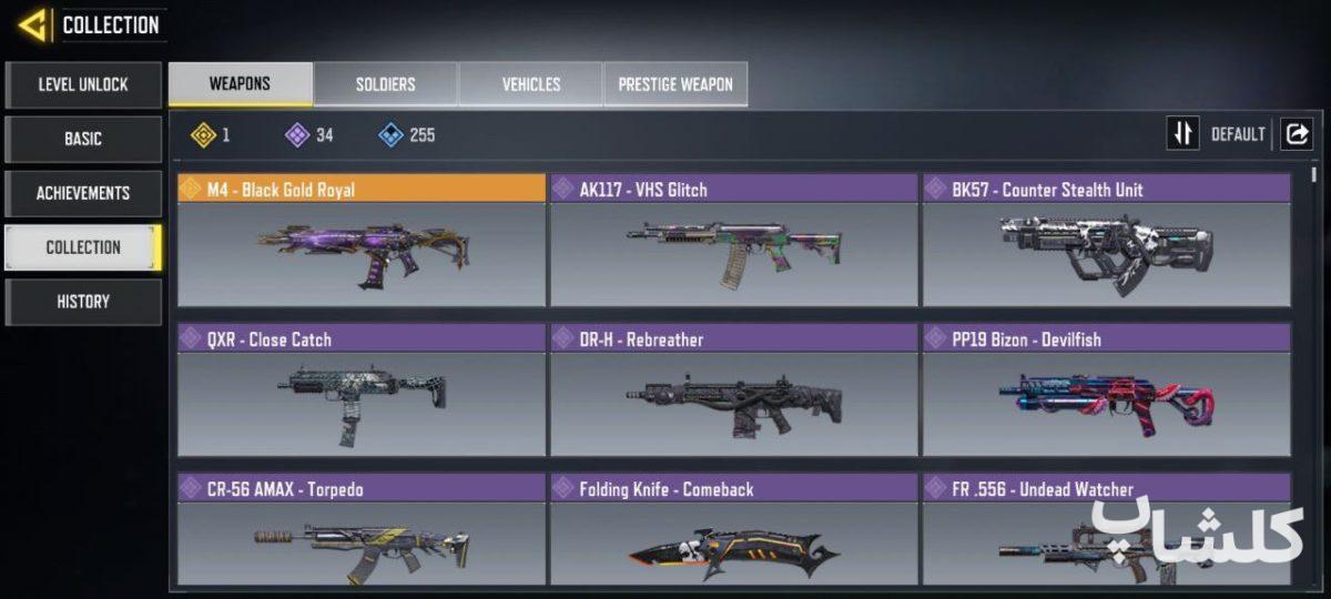 اکانت کال آف دیوتی موبایل لول 164 (کد 190558)