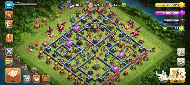 اکانت کلش اف کلنز تان هال 14 لول 141 (کد 196956)