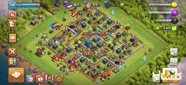 اکانت کلش اف کلنز تان هال 12 لول 126 (کد 196987)