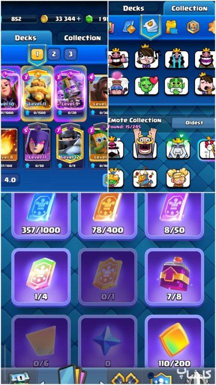 اکانت کلش رویال لول 24 (کد 221530)