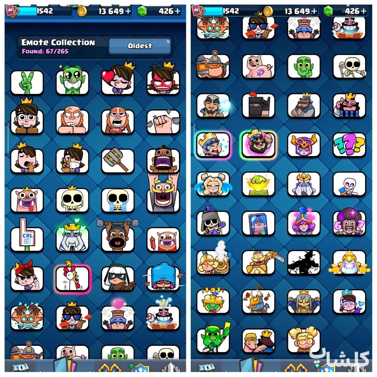 اکانت کلش رویال لول 55 (کد 222600)